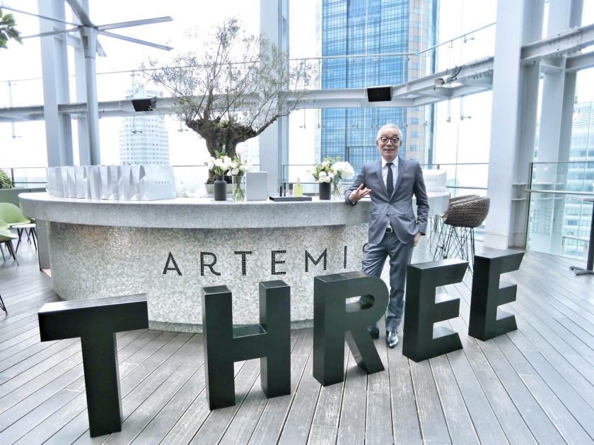 Three Cosmetics brand founder Yasushi Ishibashi-san was in town on Wednesday for a press preview at Artemis Three Cosmetics brand founder Yasushi Ishibashi-san